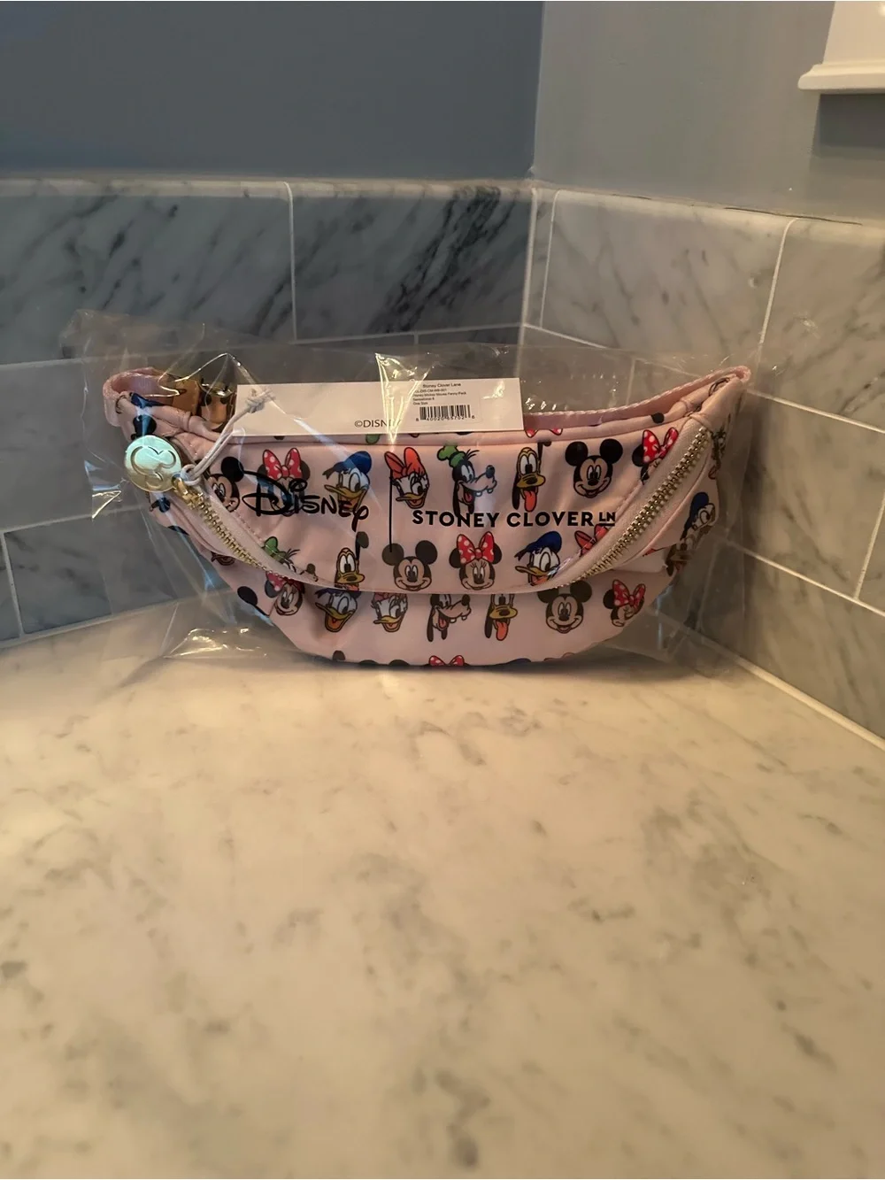 Stoney Clover Lane Pink Disney Character Repeat Belt Bag - Picture 1 of 2